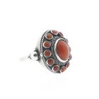 Image 4 of Vintage silver locket ring with blood coral