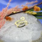 Image 2 of Vintage gold brooch; Letter W