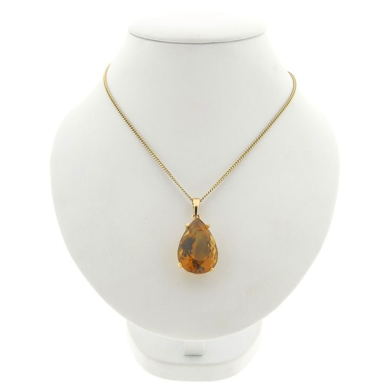 Image 7 of Gold pendant with citrine