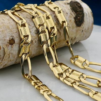Image 2 of 18K Yellow Gold Figaro Necklace | 47 cm