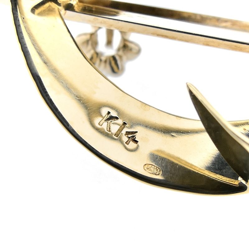 Image 10 of Two-tone fantasy brooch with diamond | 0.05 ct.