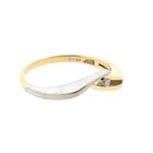 Image 7 of Two-tone gold ring with diamond; 0.03 ct.