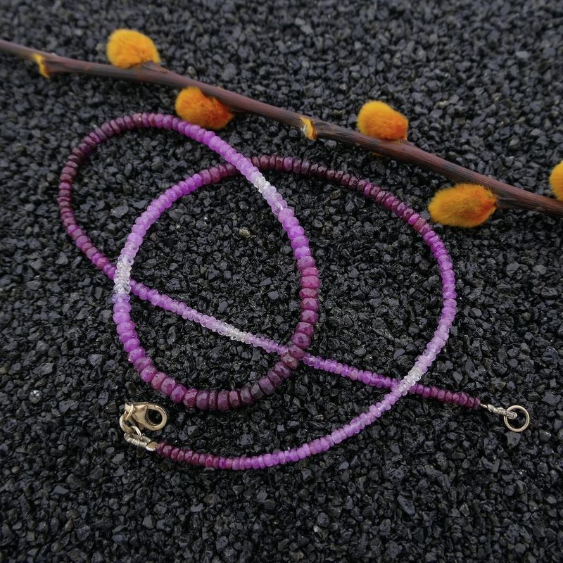 Image 9 of 9 carat ruby bead necklace