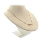 Image 4 of Gold necklace with a fixed pendant and diamond; 0.025 ct. | 42.5 cm