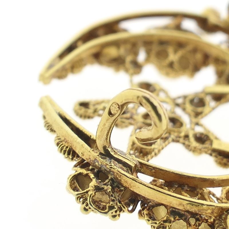 Image 6 of Vintage gold brooch with Zeeland buttons