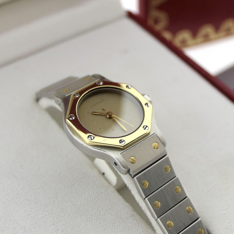 Image 14 of Cartier Santos Octagon Automatic; 18k gold/steel women's watch
