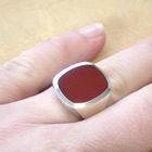 Image 7 of Signet ring set with carnelian