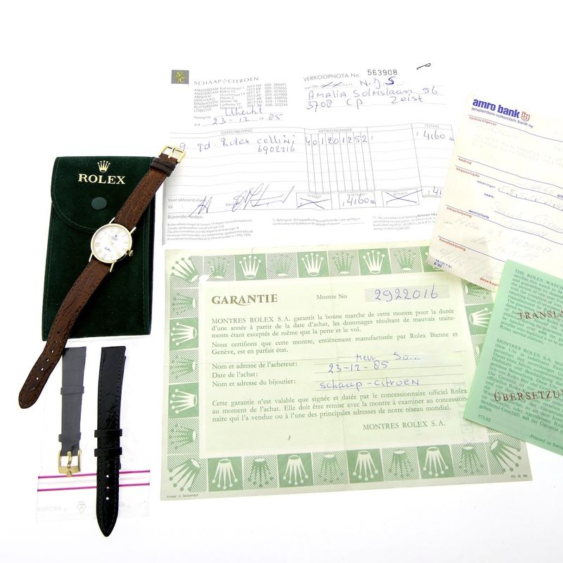 Image 16 of Rolex Cellini 4109; Vintage 18k gold ladies' watch