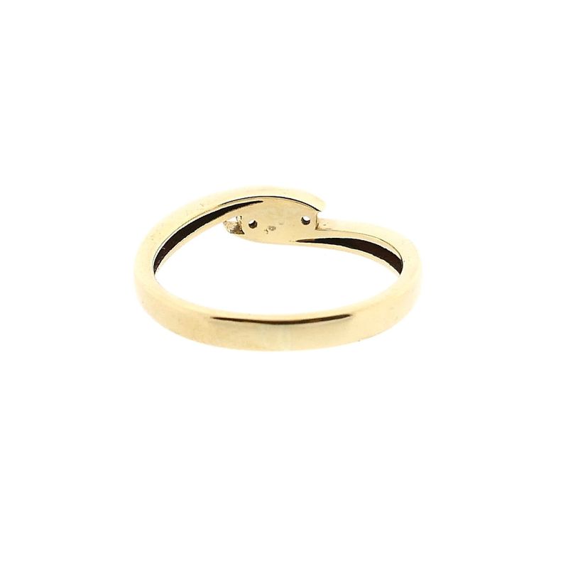 Image 6 of Gold Ring with Zirconia; 14 Karat; Size 17.25