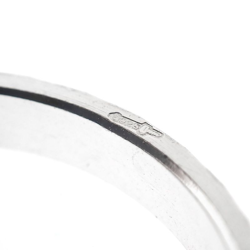 Image 6 of Silver ring with facets