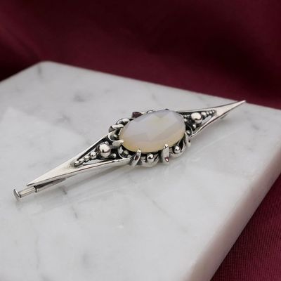 Image 2 of Silver Brooch with Moonstone
