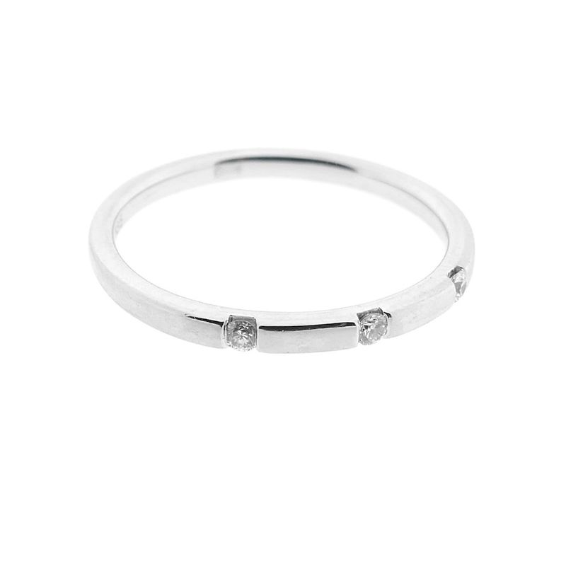 Image 5 of White gold sliding ring with diamond | 0.045 ct.