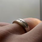 Image 7 of Platinum row ring with diamonds