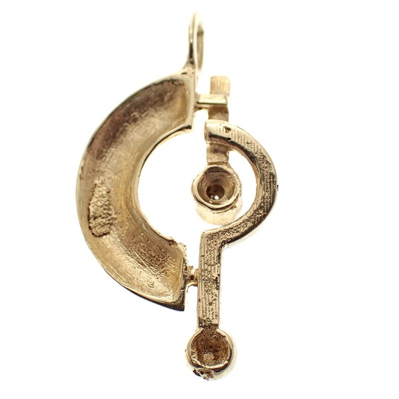 Image 4 of Golden fantasy pendant with diamond 0.02 ct.