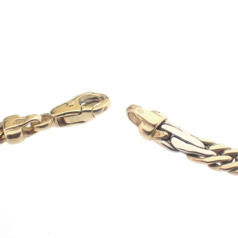 Image 6 of Two-tone gold gourmet link necklace | 43.5 cm