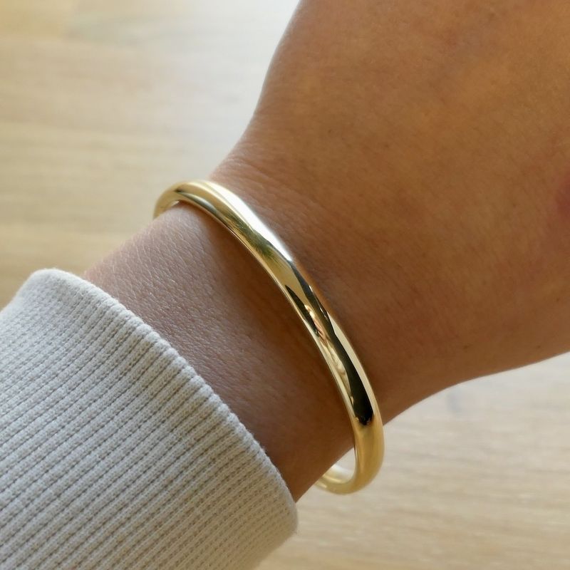 Image 10 of Gold slave bracelet | Ø 60.5 mm