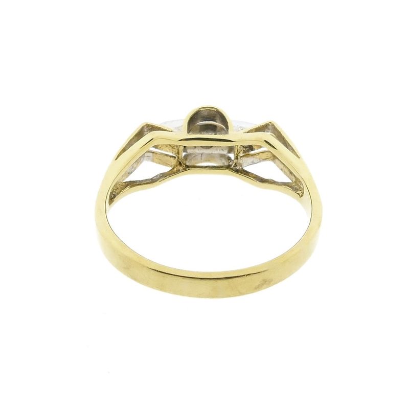 Image 5 of Vintage gold ring with diamonds; 0.09 ct.