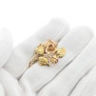 Image 7 of Two-tone gold rose brooch