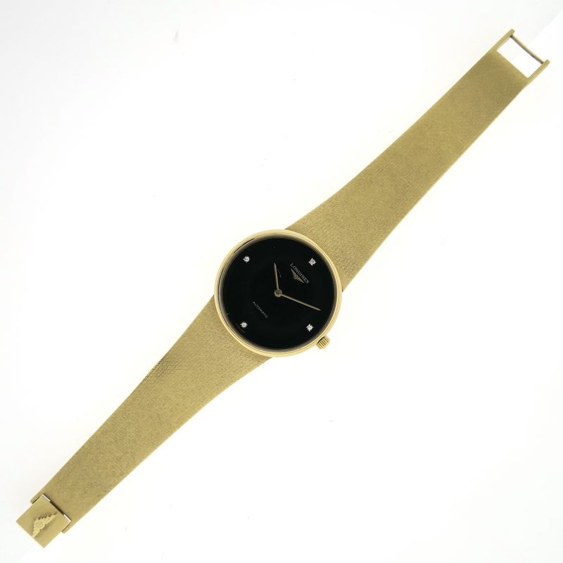 Image 22 of Longines Wittnauer Classic 'Onyx & Diamonds'; 18k gold watch