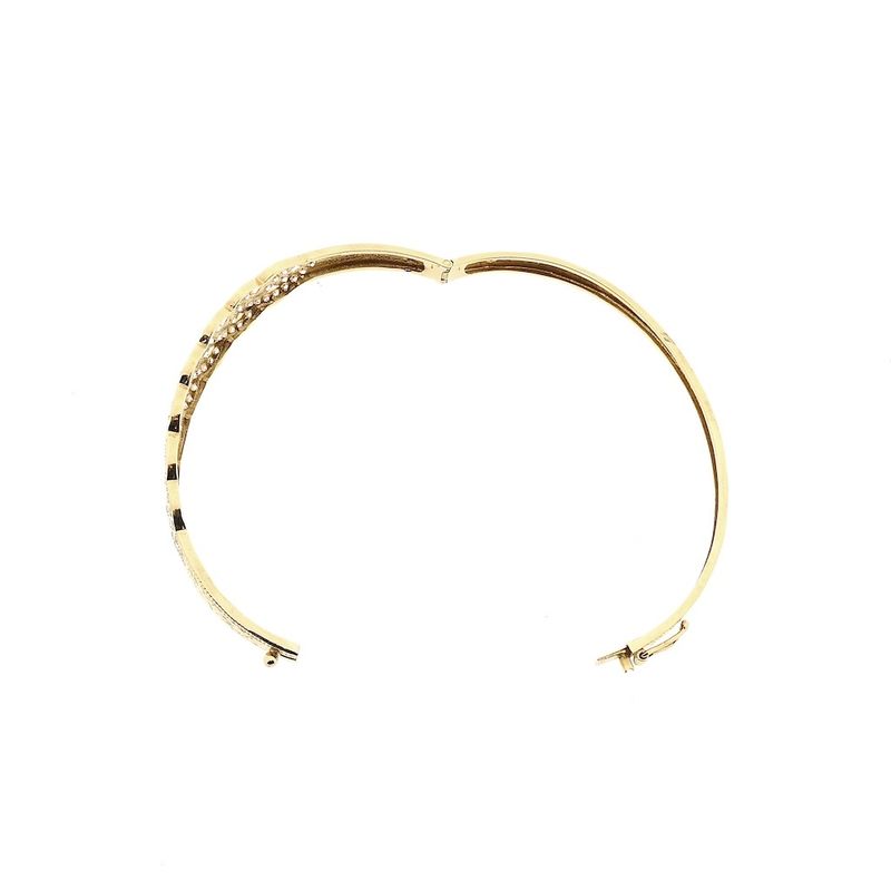 Afbeelding 5 van Gouden slavenarmband met zirconia