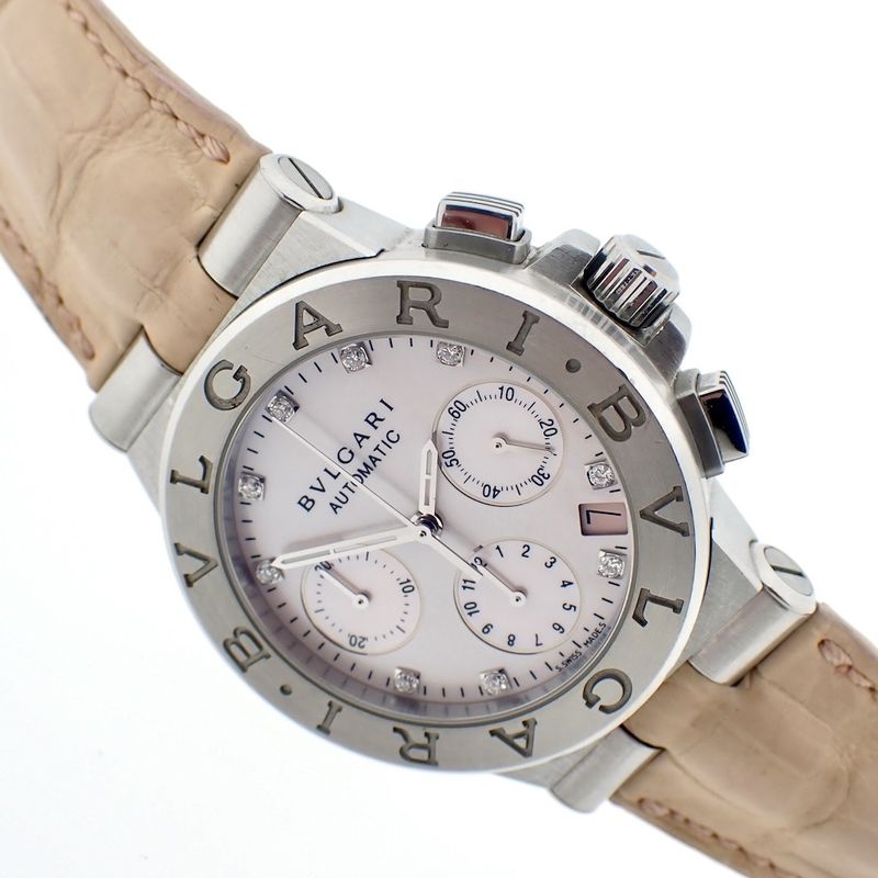 Image 12 of Bulgari Diagono; Unisex watch with diamonds