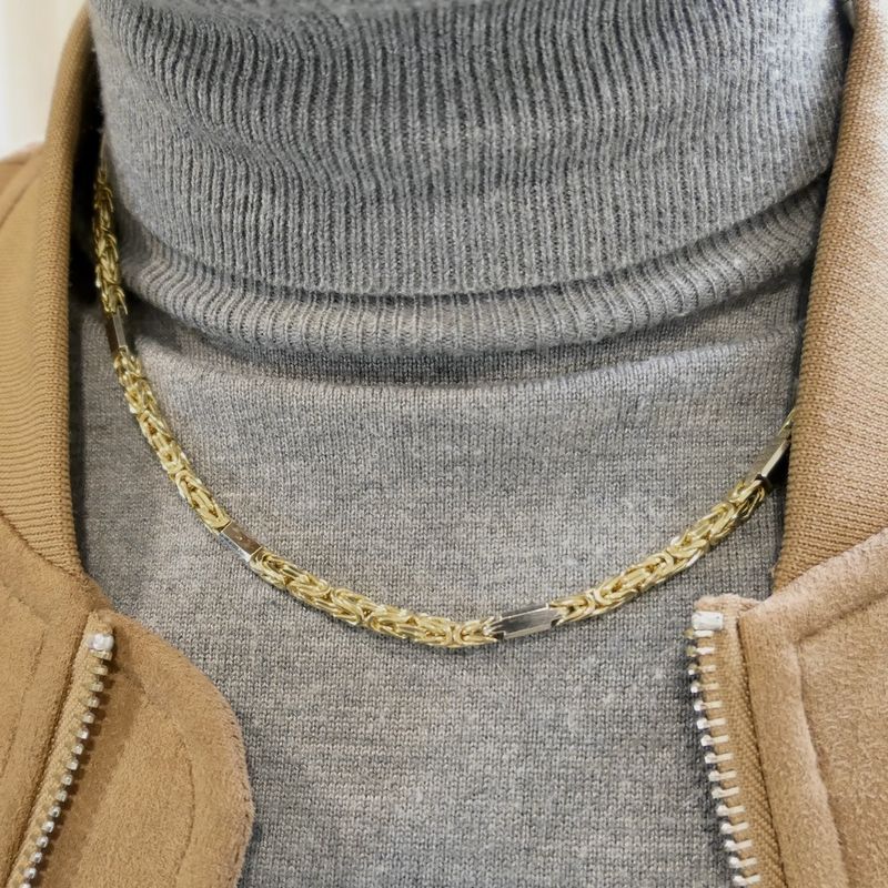 Image 8 of Two-tone gold king chain | 52.5 cm