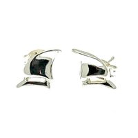Silver fantasy stud earrings