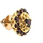 Image 6 of Gold stud earrings with garnet