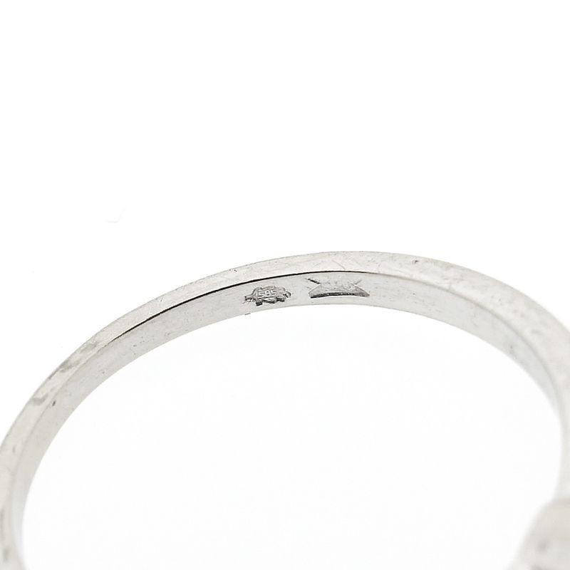 Image 6 of White gold solitaire ring with diamond | 0.03 ct.