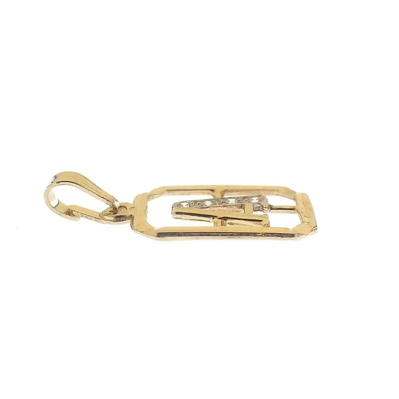 Image 4 of Gold pendant of the letter A