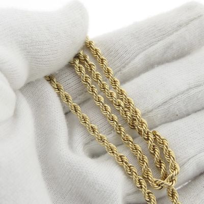 Gold twisted link chain; 50.5 cm | Mioro Image 2 of Gold twisted link chain; 50.5 cm | Mioro