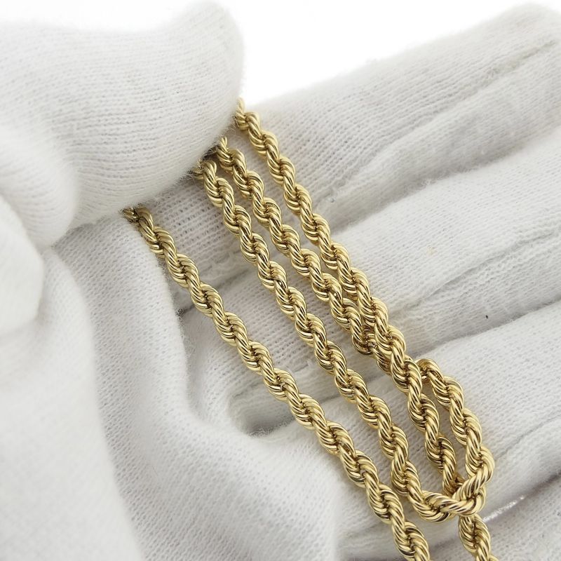 Image 2 of Gold twisted link chain; 50.5 cm | Mioro