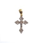 Image 1 of Gold pendant of a cross with zirconia