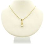 Image 7 of Gold solitaire pendant with pearl | Vintage