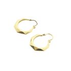 Image 7 of Gold faceted hoop earrings | Ø 14 mm