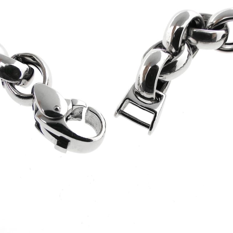 Image 4 of White gold jasseron link necklace