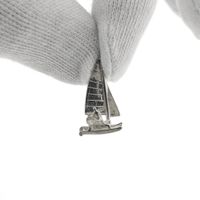 Silver charm of a catamaran