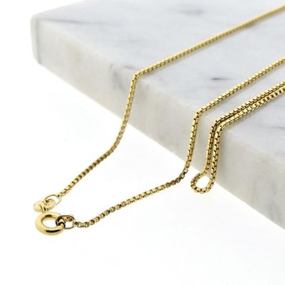 Image 2 of 18K Gold Venetian Link Chain | 50cm