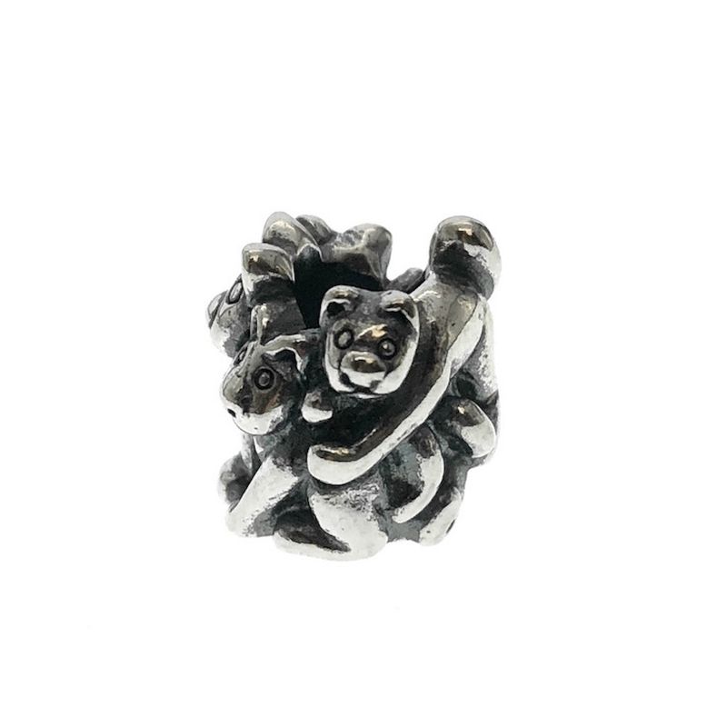 Image 4 of Trollbeads charm; Silver; Family of Kittens