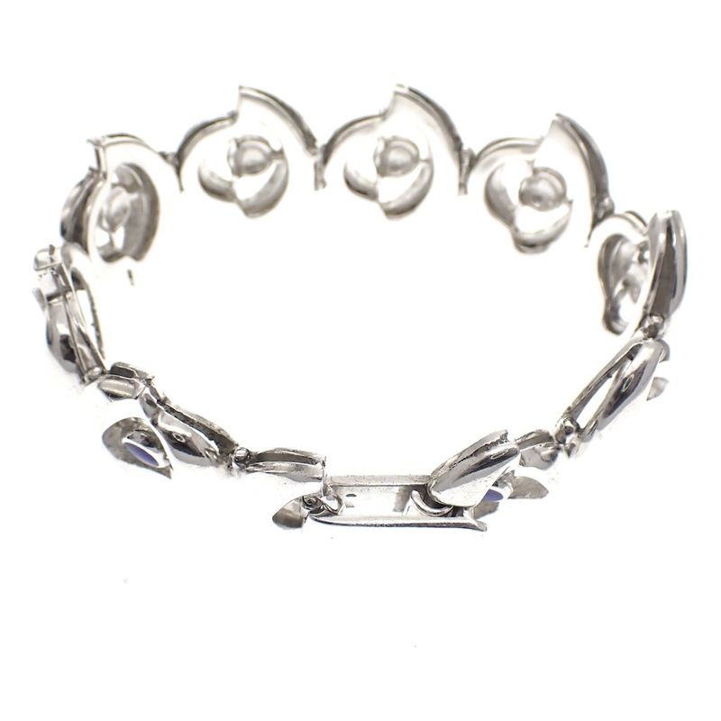 Image 1 of Silver bracelet with enamel eyes