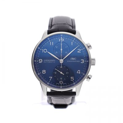 Image 1 of IWC Portuguese Chronograph 'Blue' IW371491; Automatic Men's Watch