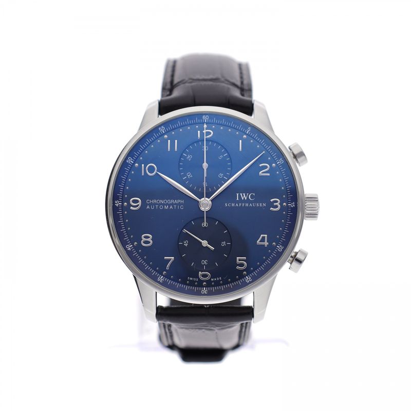 Image 1 of IWC Portuguese Chronograph 'Blue' IW371491; Automatic Men's Watch