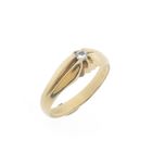 Image 1 of Golden fantasy ring with diamond | 0.10 ct.