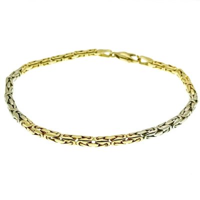 Image 1 of Two-tone gold king bracelet | 21.5 cm
