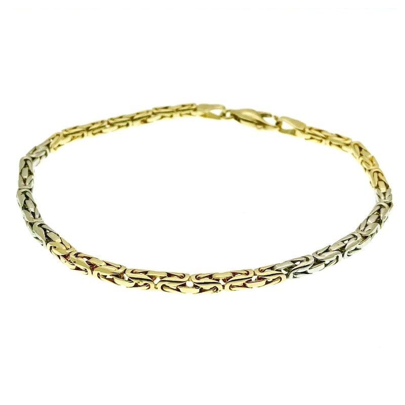 Image 1 of Two-tone gold king bracelet | 21.5 cm