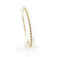 Gold twisted link bracelet | 19 cm