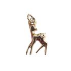 Image 1 of 18K Gold Pendant of a Young Deer with Enamel