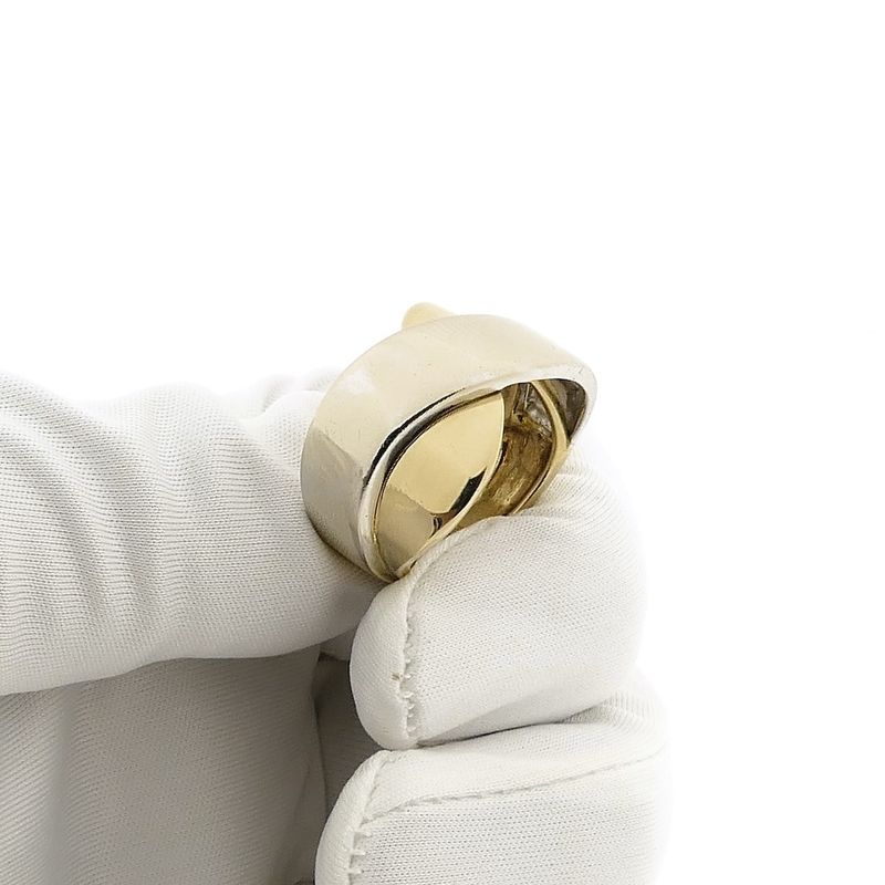 Image 10 of Two-tone gold crossover ring