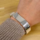 Image 10 of Silver Artistic Slave Bracelet; Size M/L