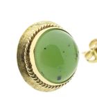 Image 7 of Gold stud earrings with Jade
